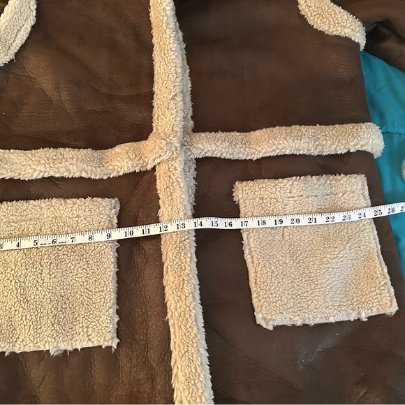 4 In 1 Shearling Faux Leather Long Coat - NWT!!! - Picture 7 of 15